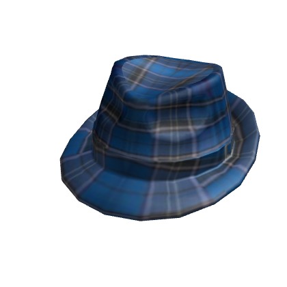 Blue Plaid Fedora