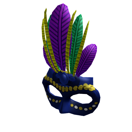 Blue Mardi Gras Mask
