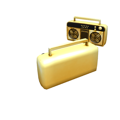 Dual Golden Super Fly Boomboxes