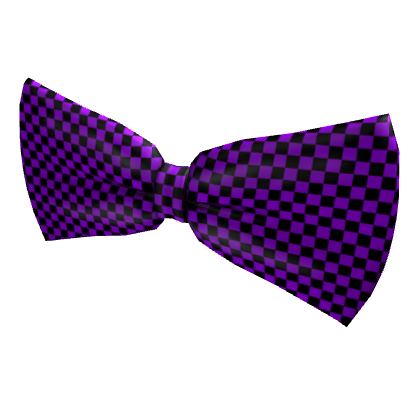 Purple Checkered Bow Tie