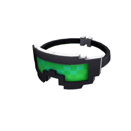 Green 8-Bit Snowboard Goggles