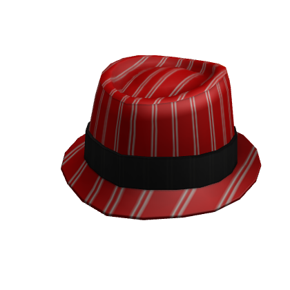 Striped Red Fedora