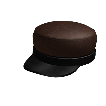 Plain Leather Military Cap