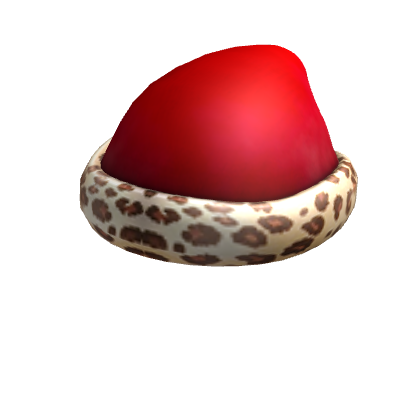 Leopard Santa Hat