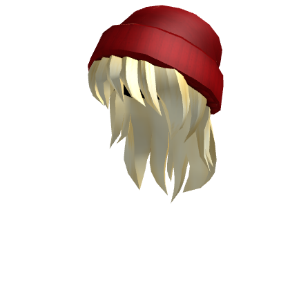 Red Beanie & Blonde Hair