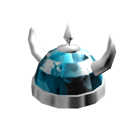 Icy Blue Viking Helm of Frozen Victory