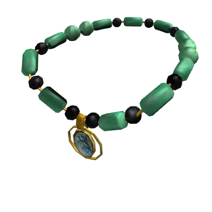 Jade Necklace with Shell Pendant