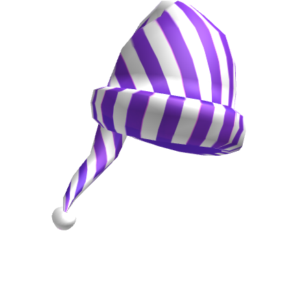 Purple and White Sleep Cap