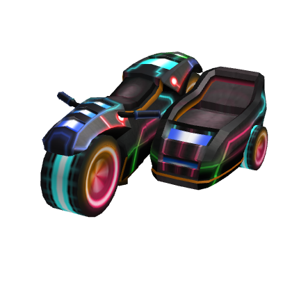 Rainbow Disco Hyperbike with Sidecar
