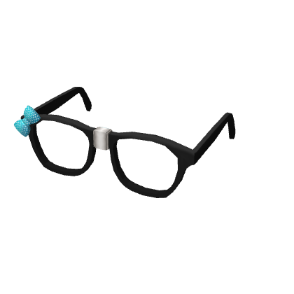 Broken Teal Bow Glasses