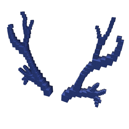 Blue 8-Bit Antlers